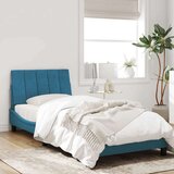  Okvir kreveta s uzglavljem plavi 90 x 190 cm baršunasti | shoptok.hr