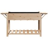  Vrtna saksija s policom Bež 155 x 59 x 76,5 cm Čvrsto drvo jele | shoptok.hr