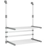  Stalak za sušenje za balkon 54 x 25 x 42 cm aluminijski | shoptok.hr