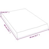  Stenska polica temno rjava 40x60x(2-6) cm trdna hrastovina | Shoptok.si