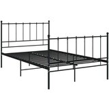  Za krevet crni metalni 120 x 200 cm | shoptok.hr