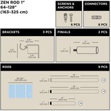 Umbra Željezna proširiva karniša 163 - 325 cm Zen – | shoptok.hr