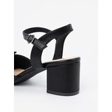 Sergio Leone Women's heeled sandals with an open heel black | Shoptok.si
