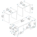  SET od 3 konferencijska stočića SOLIS 45/45/100x30/30/40 cm bež/smreka | Eponuda.com