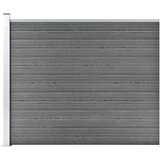 vidaXL Ograjni panel WPC 175x146 cm siv Cene