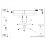 Nice Lamps Črna/bela stropna svetilka Beam – | Shoptok.si