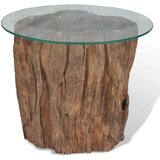 In Stolić za kavu od tikovine i stakla 50 x 40 cm | shoptok.hr