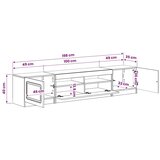  5-dijelni LED TV ormarić Betonska siva Konstruirano drvo - Betonska siva 100 cm | shoptok.hr