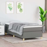  Box spring postelja z vzmetnico temno siva 90x200 cm blago, (20726111) Cene