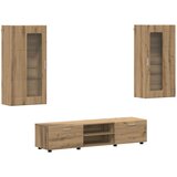  Set TV komoda FLORIN 3 pcs Umjetnički hrast Konstruirano drvo | shoptok.hr