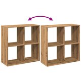 vidaXL Pregrada s knjižno omaro artisan hrast 69,5x29x69,5 cm inž. les | Shoptok.si