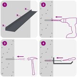  Polica na zidu s policom Zidne 4 pcs Antracit 80 x 9 x 2 5 cm - Antracit 80 x 9 cm 4 | shoptok.hr