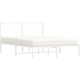 Metalni okvir za krevet s uzglavljem bijeli 135x190 cm | shoptok.hr