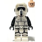 Lego Star Wars sw1265 Imperial Scout Trooper - Male, Dual Molded Helmet, Light Nougat Head, Dark Brown Eyebrows, Frown