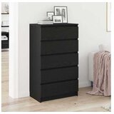 vidaXL Ormarić s ladicama crni hrast 60x36x103 cm inženjerski drvo - Crni hrast | shoptok.hr