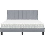 vidaXL Postelja z vzmetnico svetlo siv 140x190 cm blago | Shoptok.si