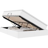 Krevet s madracem i skladištem Bijelo 140 x 190 cm Lažna koža | Eponuda.com