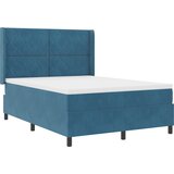 vidaXL Box Spring Postelja z Blazino Temno Modra 140x190 cm Žamet, (22050988) Cene