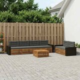  Set vanjskih sofa 7 pcs Prirodna i antracit Poliester | shoptok.hr
