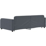 vidaXL Izvlečna dnevna postelja s predali temno siva 100x200 cm žamet | Shoptok.si