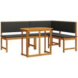  3-delni vrtni bistro set s blazinami iz trdega akacijevega lesa, (22015563) | Shoptok.si