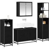  Set namještaja za kupaonicu 4 kom. Crni hrast 90 x 33 x 60 cm | shoptok.hr
