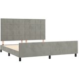  Okvir za krevet s uzglavljem svjetlosivi 180x200 cm baršunasti | shoptok.hr