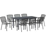  Vrtni set za objed 9 pcs Antracit Čelik s prahom | Eponuda.com