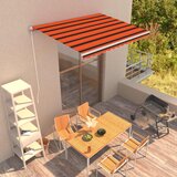 vidaXL Ročno zložljiva tenda 350x250 cm oranžna in rjava Cene