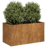 vidaXL Planter Rusty 80x40x40 cm Vremensko odporno jeklo Cene