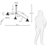 Kave Home črna stropna svetilka 80x80 cm dione – | Shoptok.si