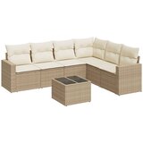  7-dijelni set vrtnih sofa od poliratana s jastucima bež | shoptok.hr
