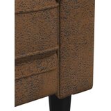 vidaXL Kavč trosed Chesterfield rjava tkanina | Shoptok.si