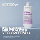 Goldwell Dualsenses Blondes & Highlights Anti-Yellow Shampoo šampon neutralizirajući žuti tonovi 1000 ml | shoptok.hr