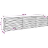  Povišeni vrtni krevet Antracit 240 x 40 x 55 cm | shoptok.hr