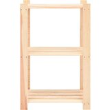 vidaXL stalci za pohranu s 3 razine 5 kom 60x38x90 cm borovina 150 kg | shoptok.hr