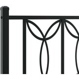 vidaXL Metalni okvir za krevet s uzglavljem crni 135x190 cm | shoptok.hr
