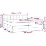  Krevet s oprugama i madracem tamnozeleni 200x200 cm baršunasti | shoptok.hr