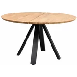 Rowico Okrugao blagovaonski stol s hrastovom pločom stola u prirodnoj boji ø 130 cm Carradale –