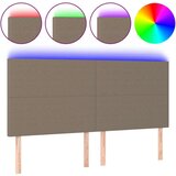  LED uzglavlje smeđesivo 160x5x118/128 cm od tkanine | shoptok.hr