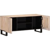 TV ormarić bijeli 105 x 34 x 46 cm od masivnog drva manga | shoptok.hr