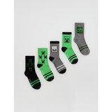 Reserved Komplet od 5 para čarapa Minecraft - tamnozeleno | shoptok.hr