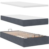 vidaXL otomanski okvir kreveta s madraca tamnosivi 90x200cm baršunasti | shoptok.hr