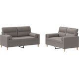  2-dijelni set sofa s jastucima smeđesivi od tkanine | shoptok.hr