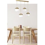 Opviq Küre 4 Lü Sıralı eskitme beyaz Camlı Sarkıt goldwhite chandelier | ePonuda.com