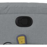 Masažna fotelja za odmor svijetlo siva tkanina - Svjetlosiva 1 Ručno guranje unatrag Da | shoptok.hr