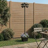 Lampa sa tri glave Crna 32 x 32 x 188 cm Aluminij i ABS | shoptok.hr