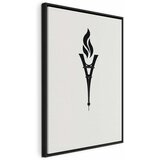  Slika - Torch Shaped Like an Inverted Eiffel Tower 60x90 U crnom drvenom okviru | shoptok.hr