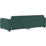 vidaXL Raztegljiva postelja temno zelena 90x200 cm žamet | Shoptok.si