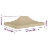 vidaXL Krov za šator za zabave 4,5 x 3 m bež 270 g/m² | shoptok.hr